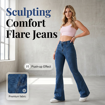 ⏳Oferta por Tiempo Limitado 50% DTO⏰Jeans Acampanados Clásicos de Corte Slim y Tela Elástica para Mujer👖