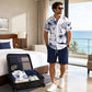 🏙️ ¡50% OFF POR TIEMPO LIMITADO! ✨ Conjunto de 2 Piezas de Camisa y Shorts Estampados para Hombre
