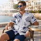 🏙️ ¡50% OFF POR TIEMPO LIMITADO! ✨ Conjunto de 2 Piezas de Camisa y Shorts Estampados para Hombre