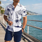 🏙️ ¡50% OFF POR TIEMPO LIMITADO! ✨ Conjunto de 2 Piezas de Camisa y Shorts Estampados para Hombre
