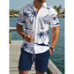 🏙️ ¡50% OFF POR TIEMPO LIMITADO! ✨ Conjunto de 2 Piezas de Camisa y Shorts Estampados para Hombre