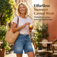Shorts Bermuda de Mezclilla de Tiro Medio con Bolsillos para Mujer