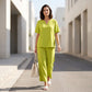 🥳2026 HOT SALE🥳💞50K+ SOLD!✨ 💝  Women's V-Neck Top & Wide-Leg Pants Set👚👖