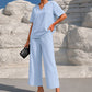 🥳2026 HOT SALE🥳💞50K+ SOLD!✨ 💝  Women's V-Neck Top & Wide-Leg Pants Set👚👖