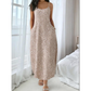 Vestido Maxi con correa de espagueti con estampado de leopardo para mujer