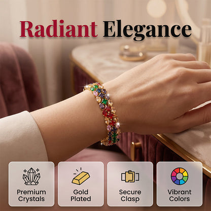 🌸 ¡50% OFF AHORA! 🌸 Pulsera de Tenis Multicolor Elegante para Mujer