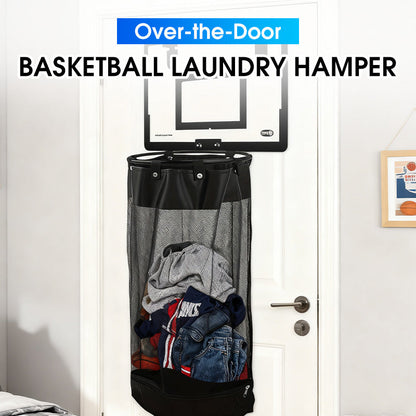 🎉 Cesto de Ropa Sucia para Puerta con Aro de Basquetbol – Tablero Acrílico, Gran Capacidad e Instalación sin Taladrar 🚪🏀