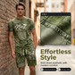 🎉 ¡TIEMPO LIMITADO 50% OFF! 👕 Conjunto de Camiseta y Shorts con Estampado Falso Denim para Hombre – ¡+33K Vendidos! Estampado Digital 3D y Comodidad Todo el Día 🧢