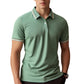 Camiseta de Manga Corta de Secado Rápido con Solapa de Contraste para Hombre