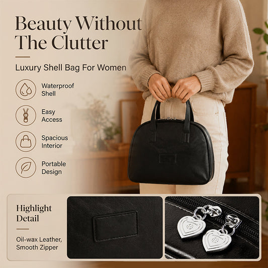 📢📢¡40% DE DESCUENTO! ⏰Bolsa de maquillaje de cuero de gran capacidad