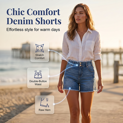 Shorts de Mezclilla Elásticos Casuales para Mujer