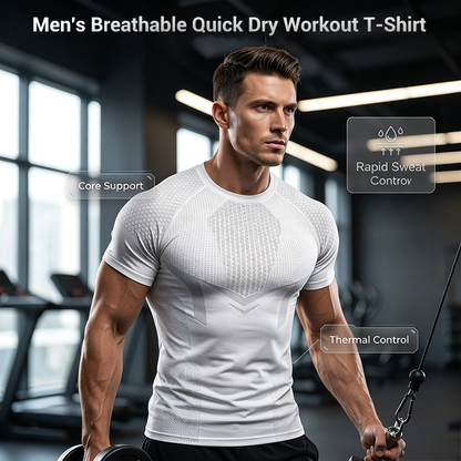 Men's Breathable Quick Dry Workout T-Shirt