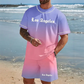 🌊 Venta 2026 — ¡Más de 82,000 Vendidos!🔥 Conjunto Casual de 2 Piezas Estampado de Verano para Hombre