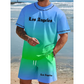 🌊 Venta 2026 — ¡Más de 82,000 Vendidos!🔥 Conjunto Casual de 2 Piezas Estampado de Verano para Hombre