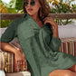 Camisa Casual Holgada de Jacquard de Gasa para Mujer