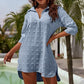 Camisa Casual Holgada de Jacquard de Gasa para Mujer
