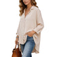 👚 LIMITED TIME 50% OFF! 🔥 Women's Casual Loose Apricot Blouse – Long Sleeve, Button-Down & Classic Collar – Lightweight & Versatile for Everyday or Office 🌸✨👔