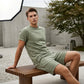 Conjunto Casual de Camiseta Ligera y Shorts para Hombre