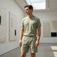 Conjunto Casual de Camiseta Ligera y Shorts para Hombre