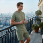Conjunto Casual de Camiseta Ligera y Shorts para Hombre