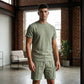 Conjunto Casual de Camiseta Ligera y Shorts para Hombre