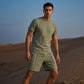 Conjunto Casual de Camiseta Ligera y Shorts para Hombre