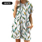 Vestido Holgado de Manga Corta con Diseños Estampados Versátiles