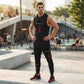 Men's Sleeveless Hoodie and Pants Two-Piece Sports Set