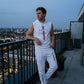 Men's Sleeveless Hoodie and Pants Two-Piece Sports Set