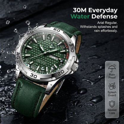 ⌜ ¡50% DE DESCUENTO AHORA! 💡 Reloj Deportivo Luminoso de Cuarzo para Hombre – Resistente al Agua 30M, para Deporte, Uso Diario y Exterior 🏃‍♂️✨💪