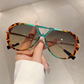 Retro Leopard Print Frame Sunglasses