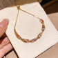 ⏳¡50% de descuento por tiempo limitado⏰ Pulsera Ajustable Retro Cruzada de Circón Multicolor para Mujer 🎨💎