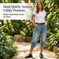 🎉 ¡TIEMPO LIMITADO 50% DE DESCUENTO! 👖 Vaqueros Capri de mujer – Cintura alta, recortado, dobladillo plisado y corte ajustado estilo ✨ vintage