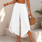 🎉 ¡TIEMPO LIMITADO 50% DE DESCUENTO! 🌸 Mujer Verano casual con cintura smock y corte holgado Pantalones tipo Palazzo split – Movimiento etéreo y caída ☀️ elegante