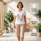 🎉 ¡TIEMPO LIMITADO 50% DE DESCUENTO! 🌸 Camiseta casual de dos piezas de dos piezas con escote en pico y pantalones cortos – Ajuste relajado y tela ✨ premium respetuosa con la piel