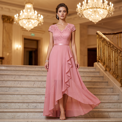 Vestido de Noche Elegante con Encaje