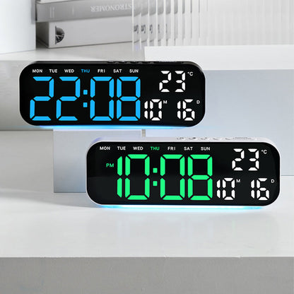 Reloj Despertador Digital con Pantalla LED, Fecha, Temperatura y Día de la Semana