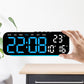 Reloj Despertador Digital con Pantalla LED, Fecha, Temperatura y Día de la Semana
