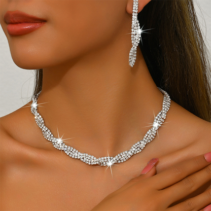 🎉 Rebajas 2026 — Más de 21.500 unidades vendidas ✨: conjunto 💎 de collares y pendientes con cadena de garra de pedrería brillante