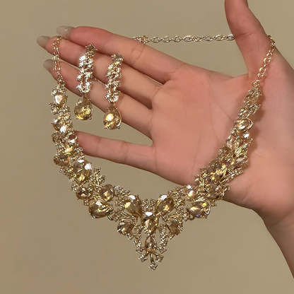 🌸 ¡50% DE DESCUENTO AHORA! 🌸Joyería elegante de pedrería amarilla brillante