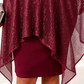 Vestido midi asimétrico de corte ajustado con lentejuelas para mujer