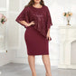 Vestido midi asimétrico de corte ajustado con lentejuelas para mujer