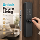 ⏳🔥¡TIEMPO LIMITADO 50% DE DESCUENTO! ⏰Cerradura inteligente de puertas de huella dactilar para puertas interiores de madera sin necesidad de taladrar