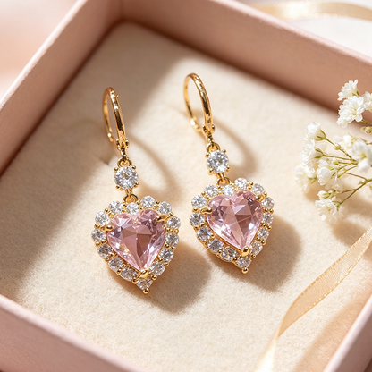 📢📢¡40% DE DESCUENTO! ⏰ Pendientes brillantes en forma de corazón
