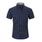 🔥 Camisa casual de cuadros de manga corta masculina favorita de los profesionales – mezcla algodón-poliéster – transpirable 👕