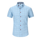 🔥 Camisa casual de cuadros de manga corta masculina favorita de los profesionales – mezcla algodón-poliéster – transpirable 👕