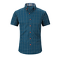 🔥 Camisa casual de cuadros de manga corta masculina favorita de los profesionales – mezcla algodón-poliéster – transpirable 👕
