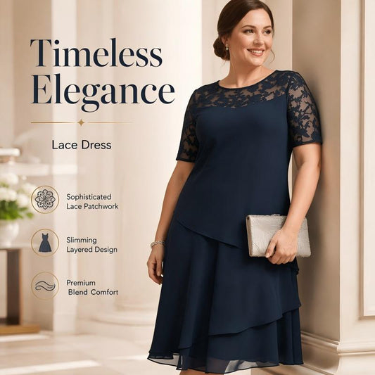 🌸Vestido de Escaleras Elegante de Talla Grande para Mujer