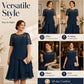 🌸Vestido de Escaleras Elegante de Talla Grande para Mujer
