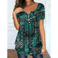 Camiseta casual de escote en V para mujer